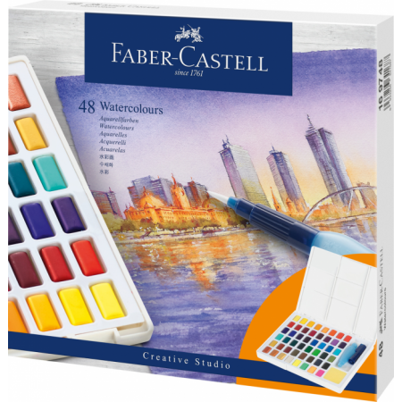 Watercolours in pans Set, 48 colours